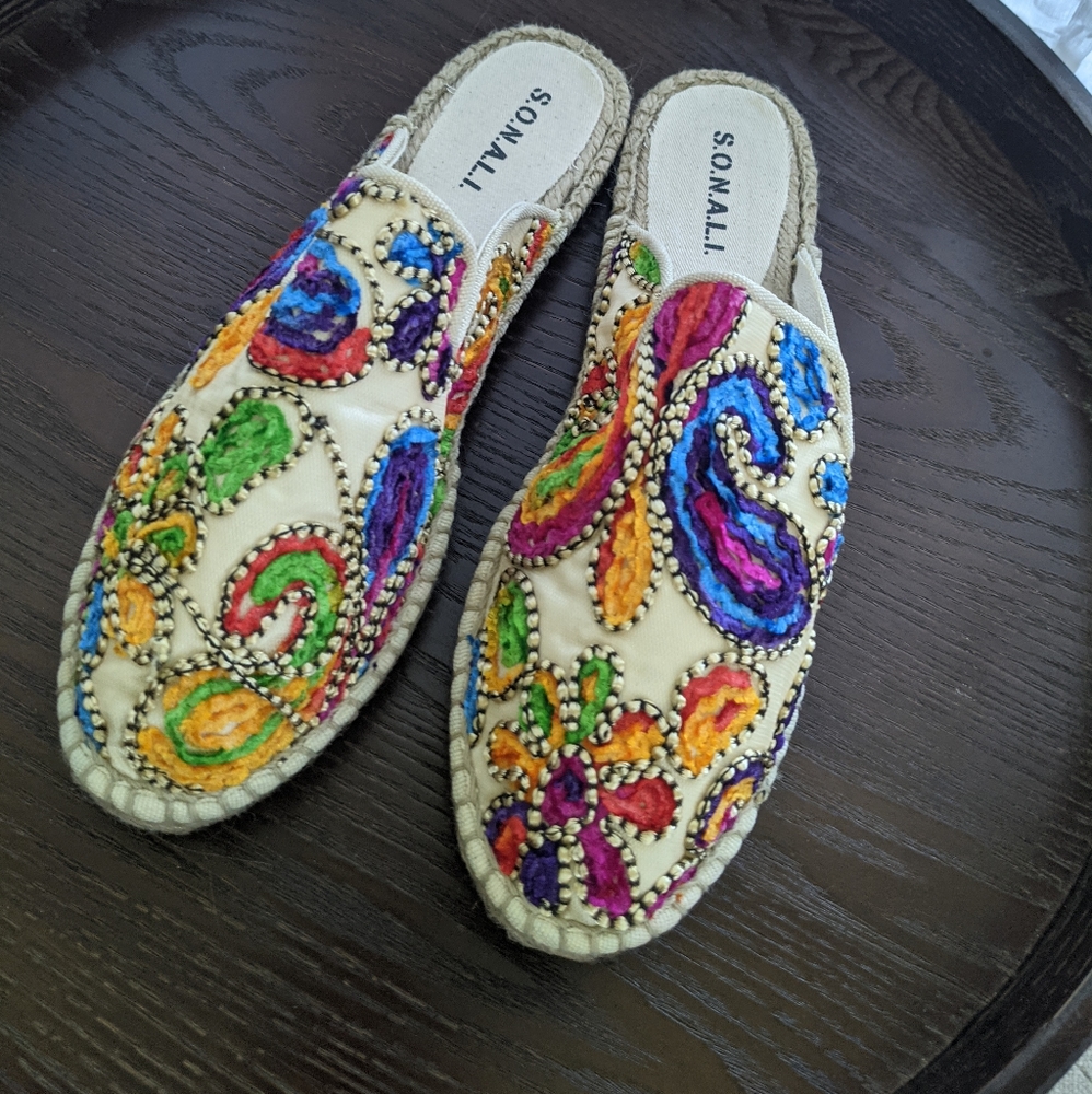 NIB Sonali Colorful Festival Mule Espadrilles